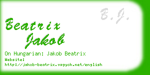 beatrix jakob business card